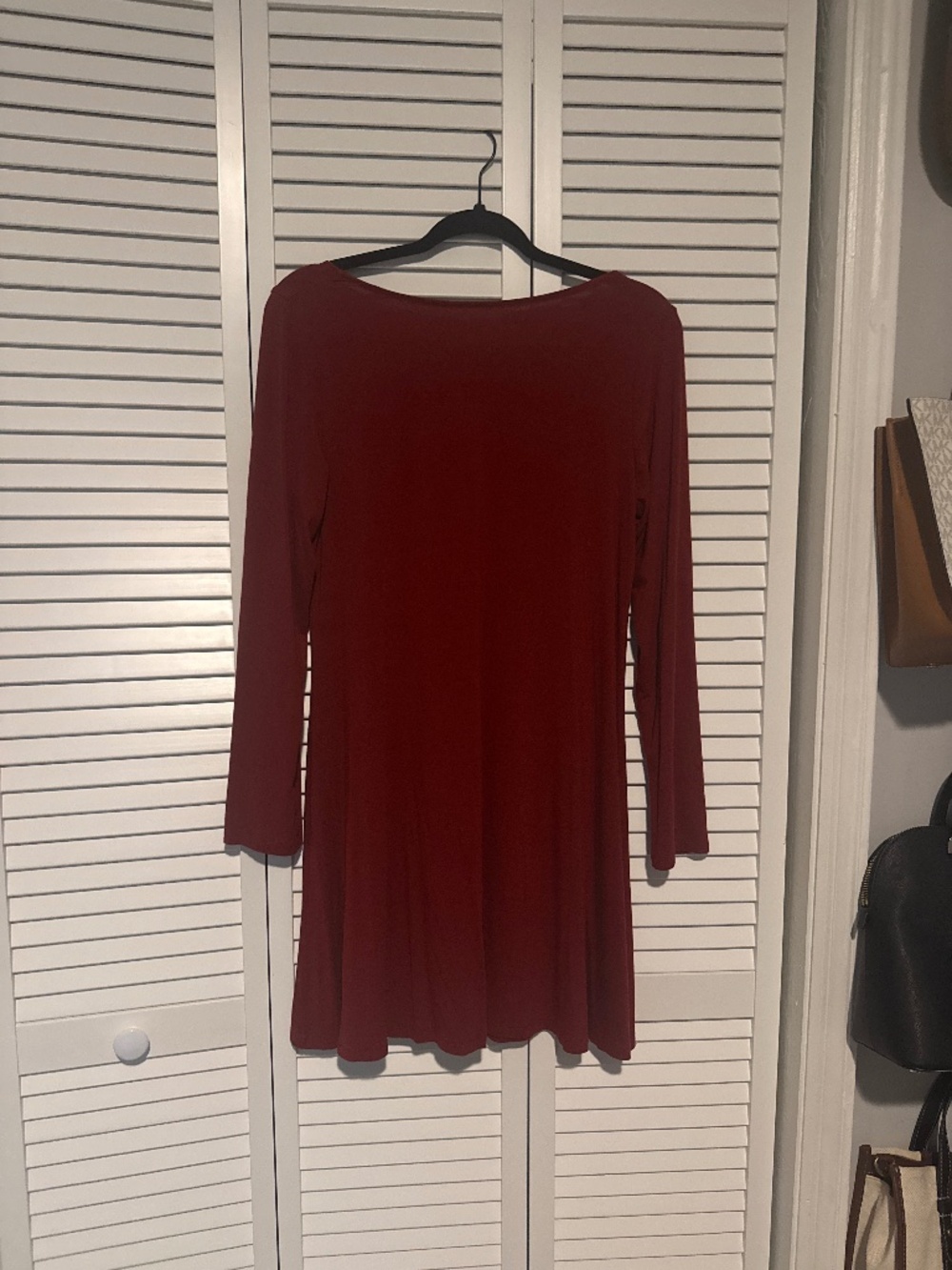 Old Navy Long-Sleeve Mini Swing Dress - Cordovan - Medium